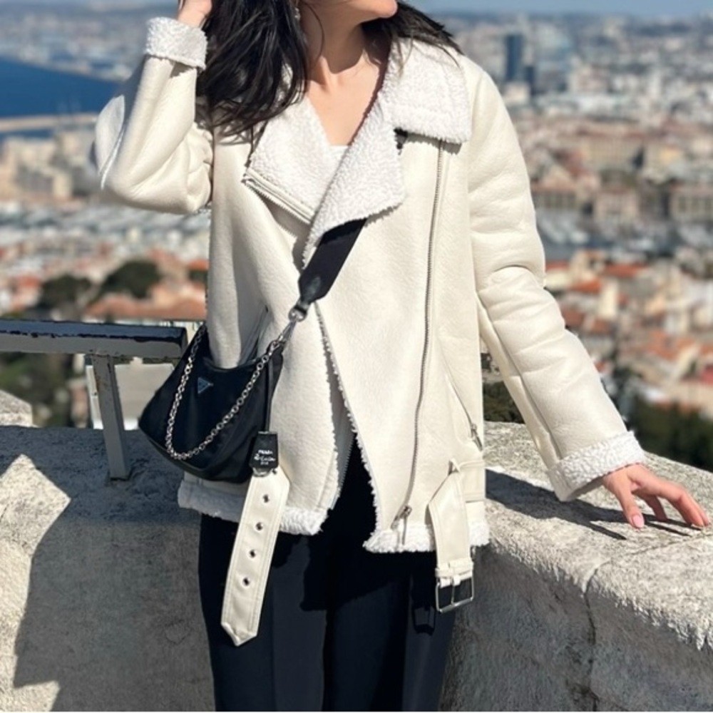 Zara faux leather jacket